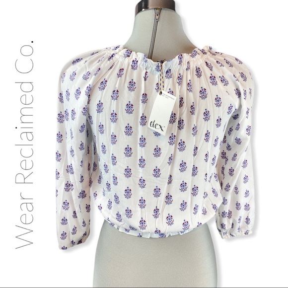 🆕 DEX Boho Festival Peasant Top - Picture 2 of 10